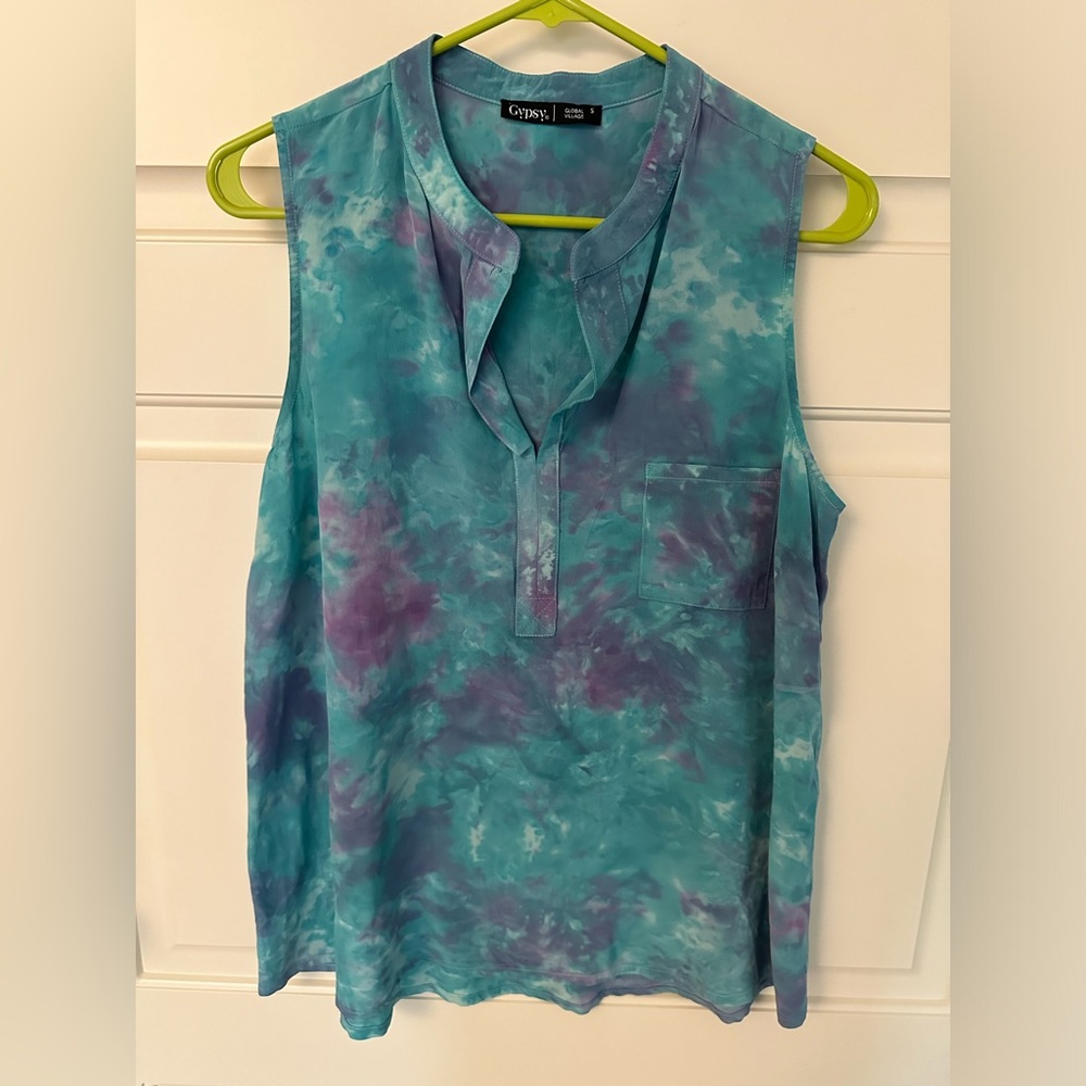Gypsy 05 Silk Tie Dye Tank
